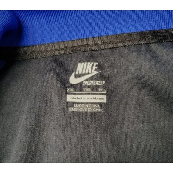 Nike Sportswear Mens Blue Black Victory Track Full Zip Jacket‎ 426769-442  XXL - Picture 8 of 11